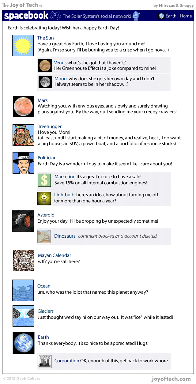 If planet Earth used a social network.