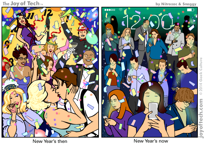 New Year's then/New Year's now