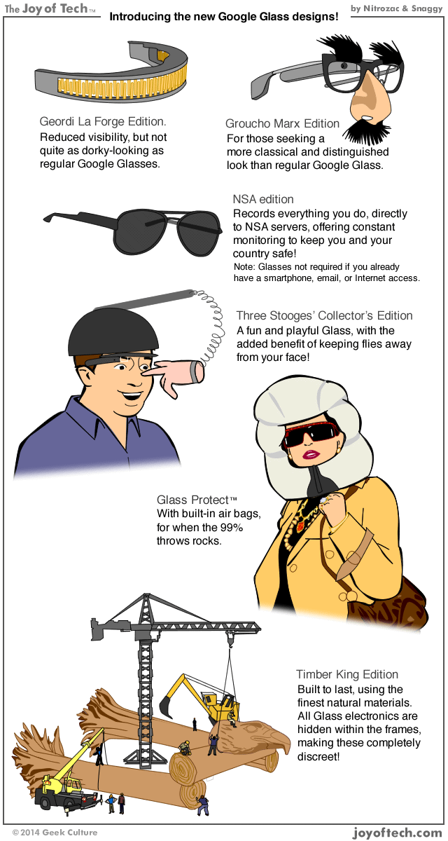 Introducing the new Google Glass designs!