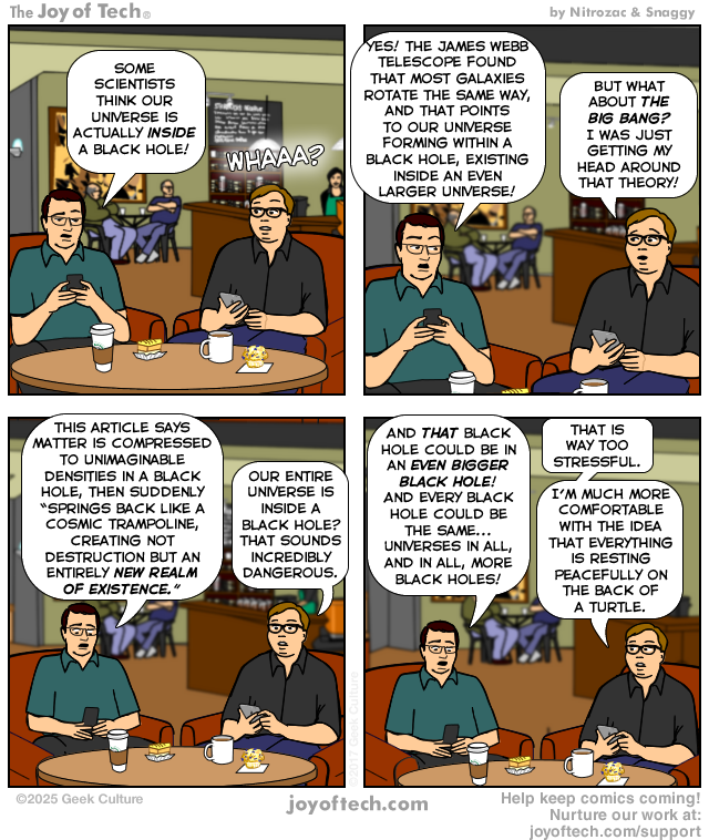 Our universe is inside a black hole?